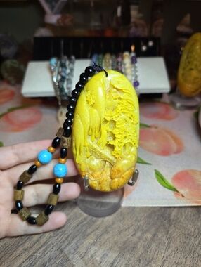 Huanglong Jade carved landscape